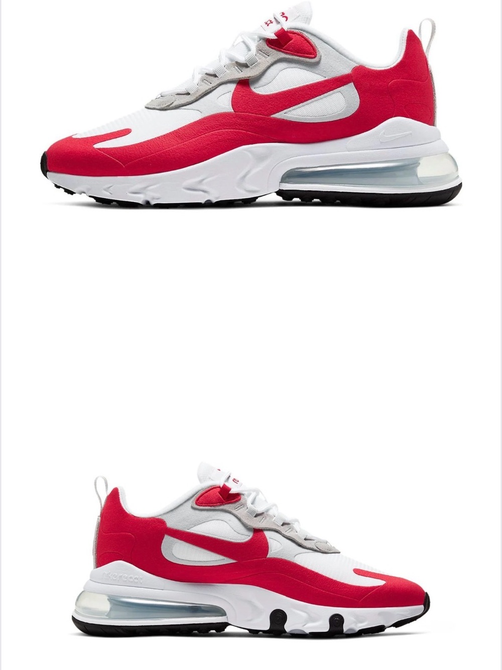 Nike Air Max 270 React White & university Red mens 6.5 women’s 7.5 8 sneakers